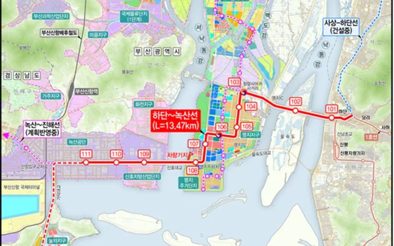 도시철도 하단~녹산선, 예비타당성조사 대상사업 선정